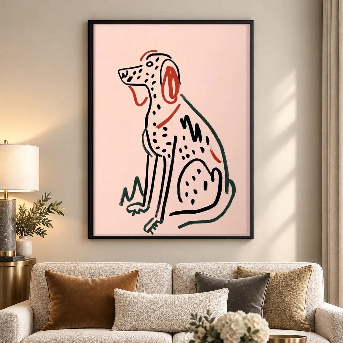 Dalmatian Minimal Line Portrait Wall Art 5