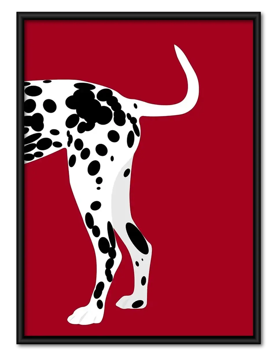 Dalmatian on Crimson Red Wall Art 1