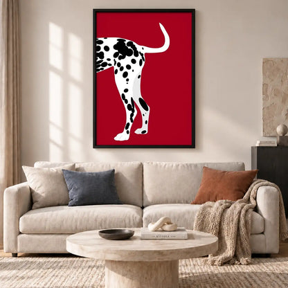Dalmatian on Crimson Red Wall Art 2
