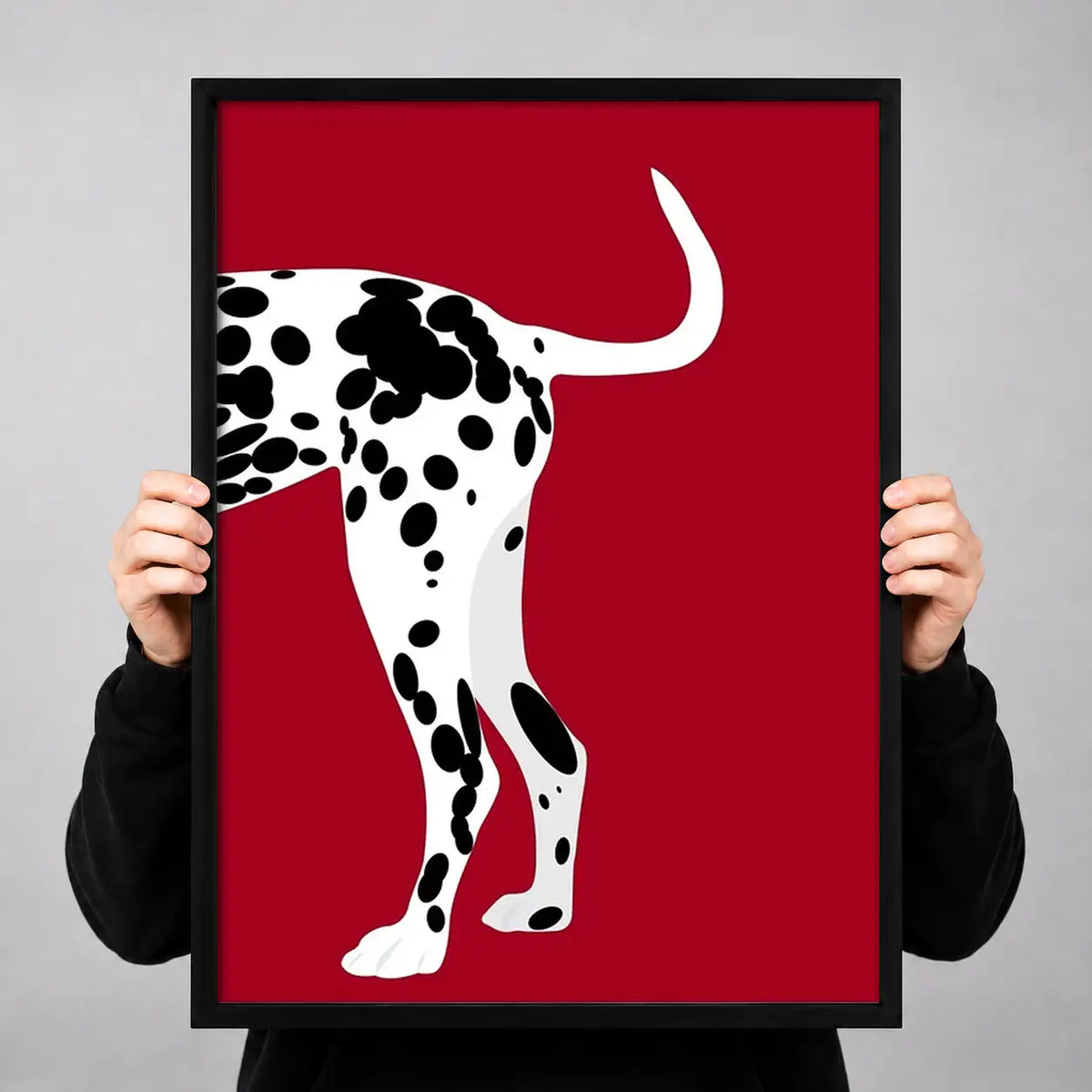 Dalmatian on Crimson Red Wall Art 3