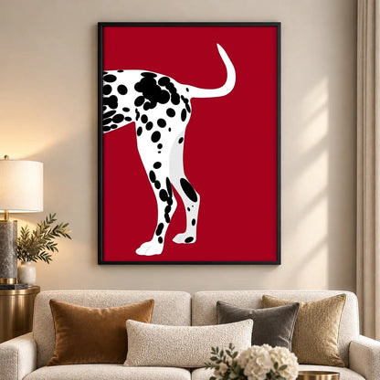 Dalmatian on Crimson Red Wall Art 5