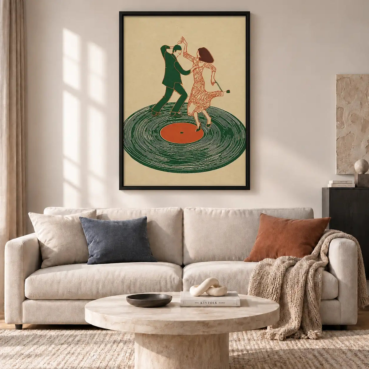 Dancing Couple on Vinyl Record Wall Art 2