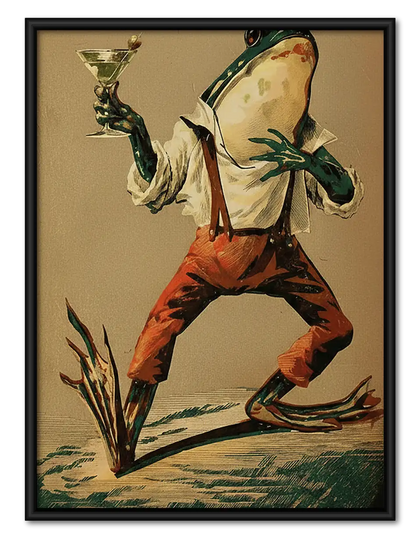 Dancing Frog in Red Trousers Wall Art