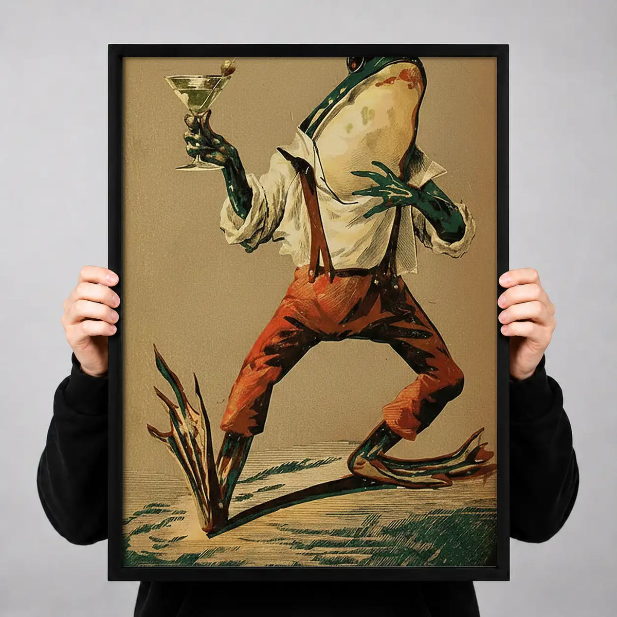 Dancing Frog in Red Trousers Wall Art 3