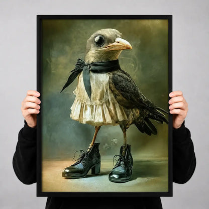 Dapper Bird in Scarf and Boots Wall Art 3