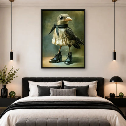 Dapper Bird in Scarf and Boots Wall Art 4