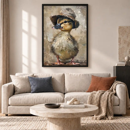Dapper Duck in Brown Hat Wall Art 2