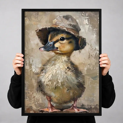 Dapper Duck in Brown Hat Wall Art 3