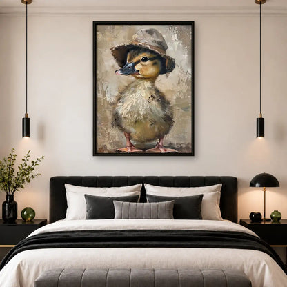 Dapper Duck in Brown Hat Wall Art 4
