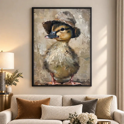 Dapper Duck in Brown Hat Wall Art 5