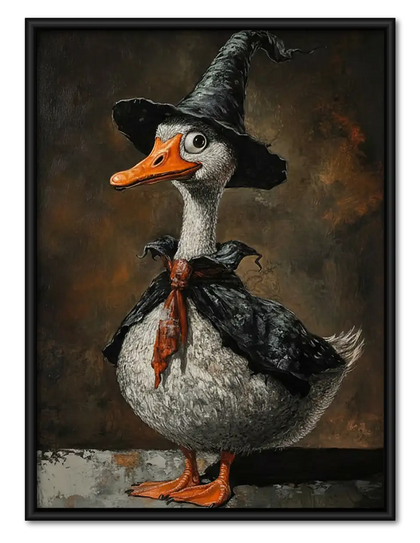 Dapper Goose in Witch Hat Wall Art