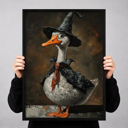 Dapper Goose in Witch Hat Wall Art 3
