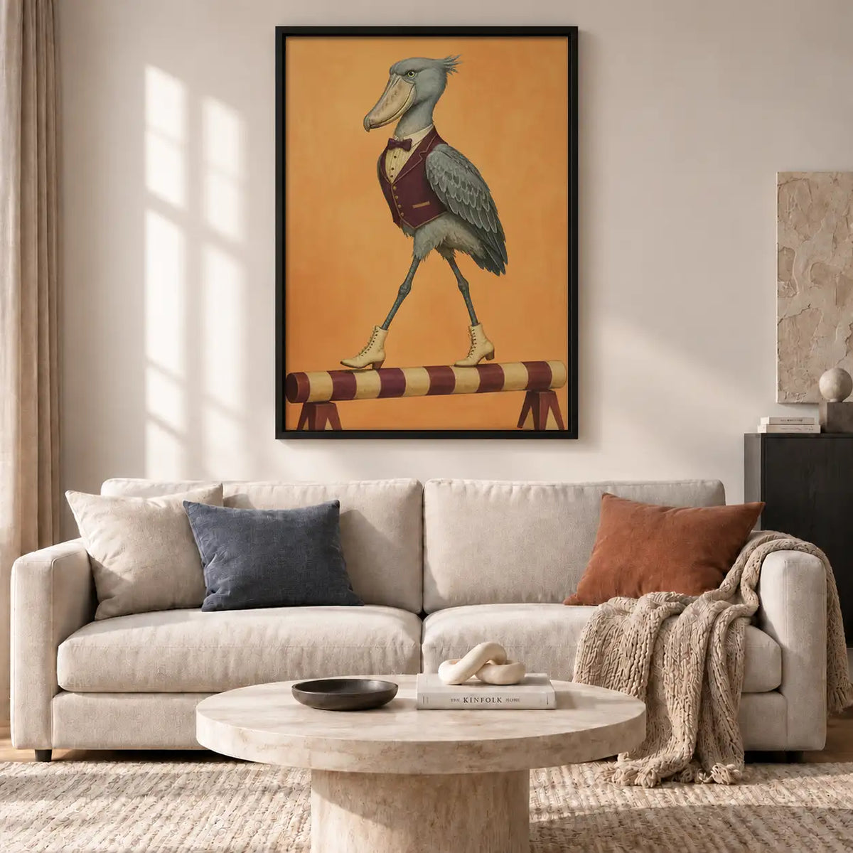 Dapper Pelican in Burgundy Vest Wall Art 2