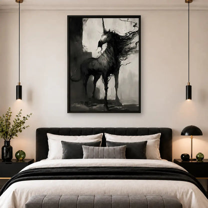Dark Wild Horse Portrait Wall Art 4