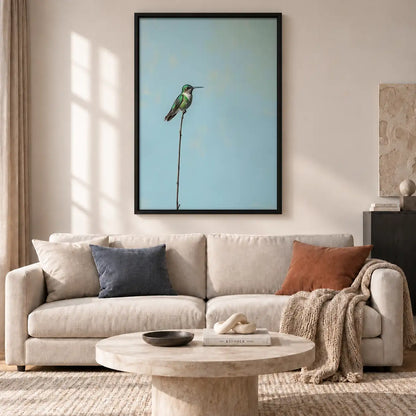 Delicate Hummingbird on Thin Stem Wall Art 2