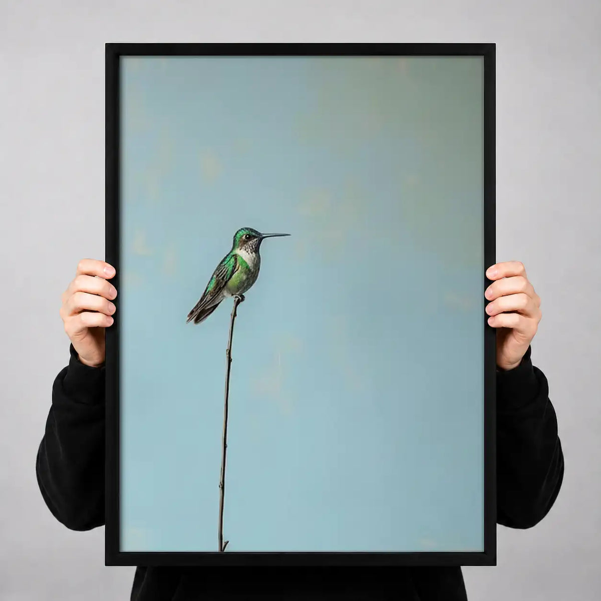 Delicate Hummingbird on Thin Stem Wall Art 3