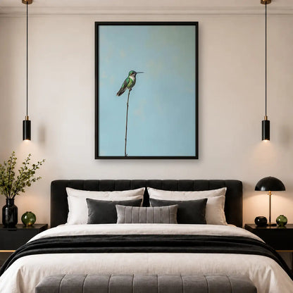 Delicate Hummingbird on Thin Stem Wall Art 4