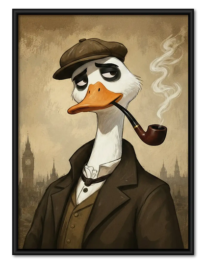 Detective Goose Smoking Pipe Wall Art