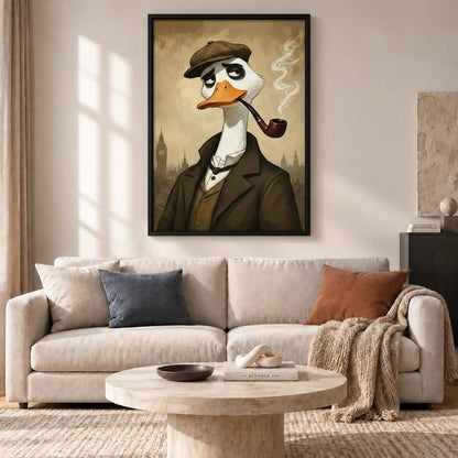 Detective Goose Smoking Pipe Wall Art 2