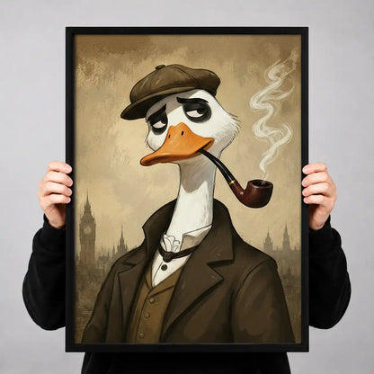 Detective Goose Smoking Pipe Wall Art 3