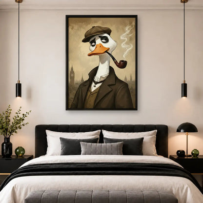 Detective Goose Smoking Pipe Wall Art 4