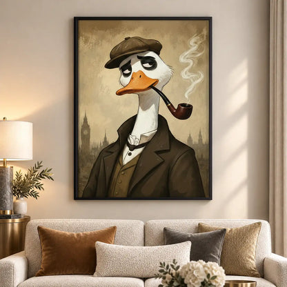 Detective Goose Smoking Pipe Wall Art 5