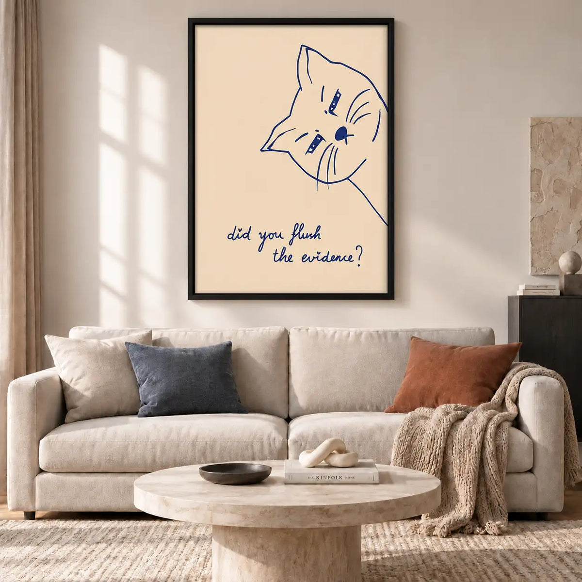 Did You Flush the Evidence Cat Wall Art 2