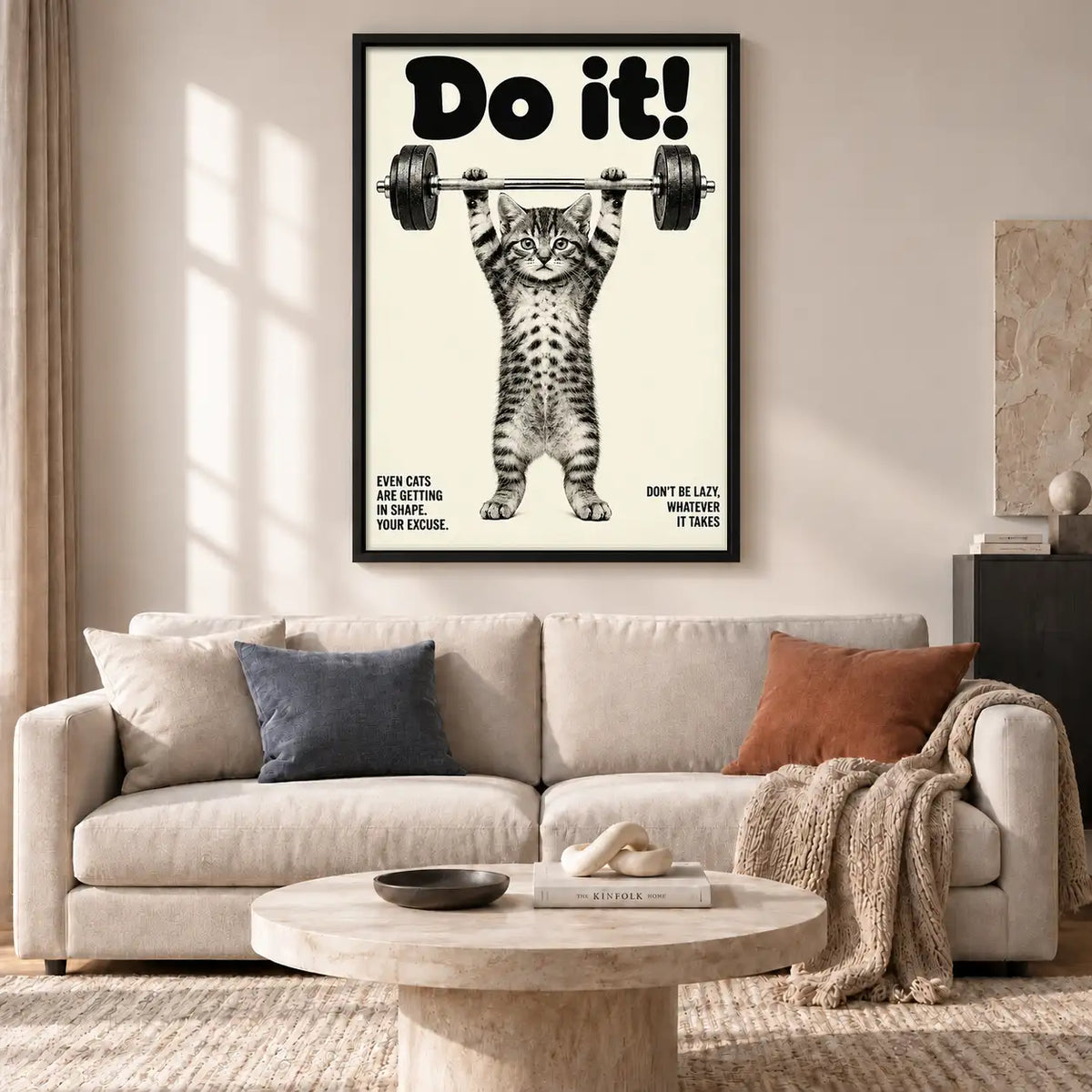 Do It Weightlifting Cat Wall Art 2
