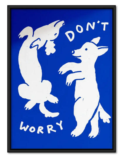 Do Not Worry Dog Silhouettes Wall Art