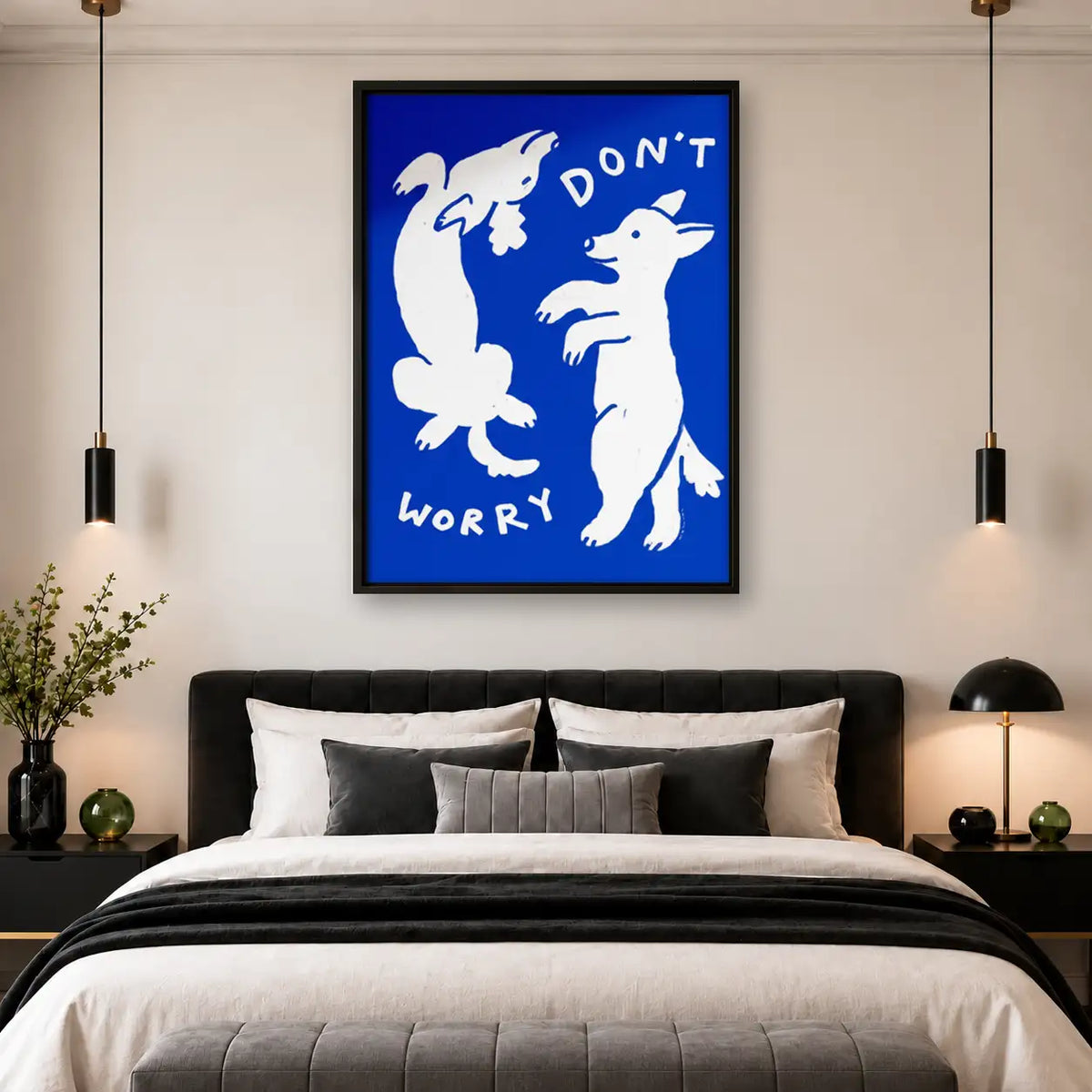 Do Not Worry Dog Silhouettes Wall Art 4