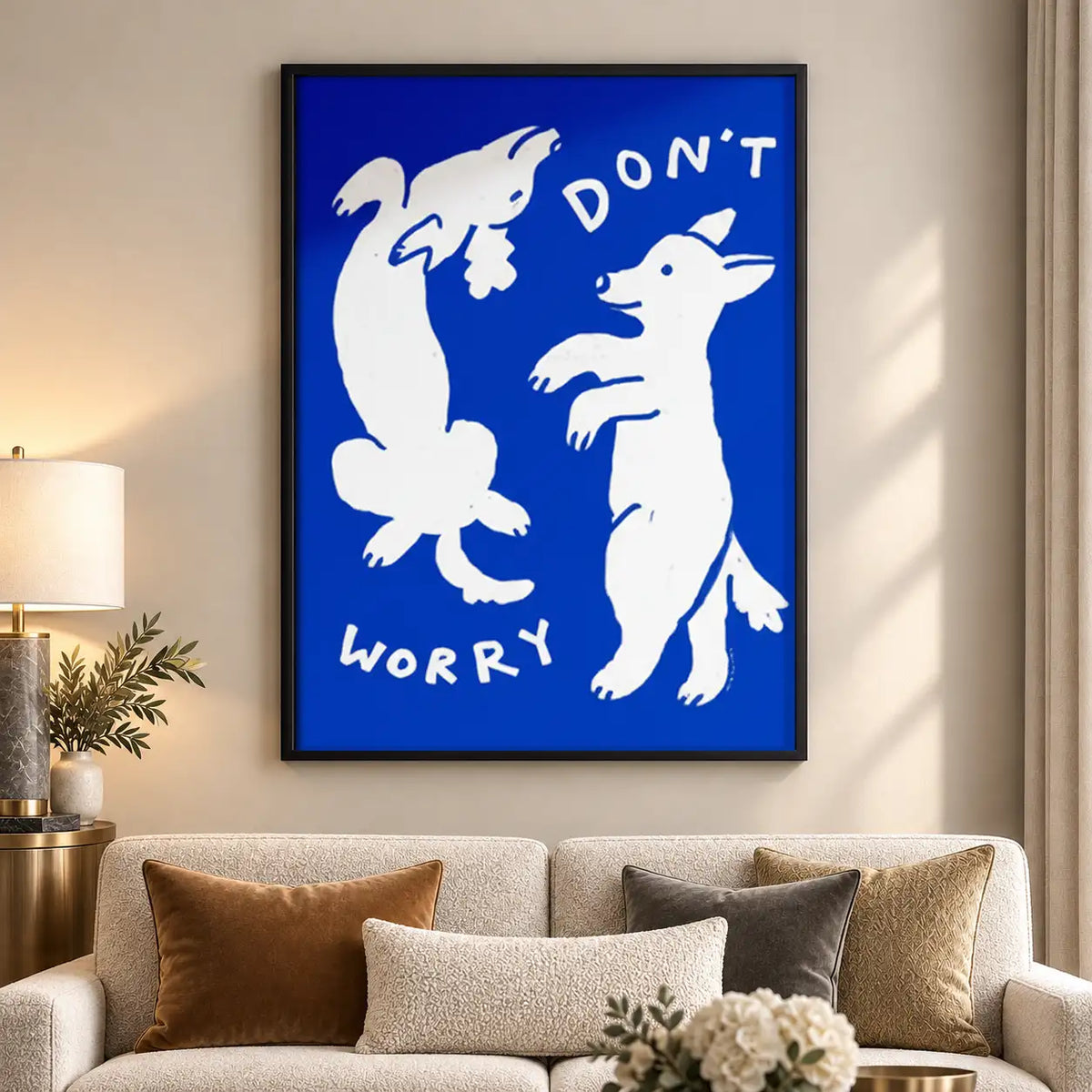 Do Not Worry Dog Silhouettes Wall Art 5