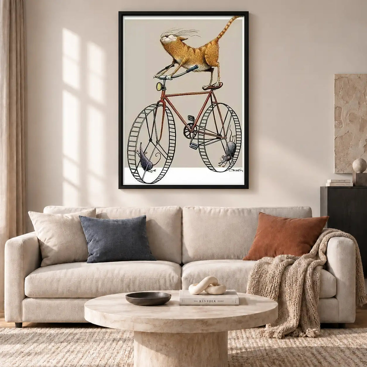 Dog Balancing on Vintage Bicycle Wall Art 2