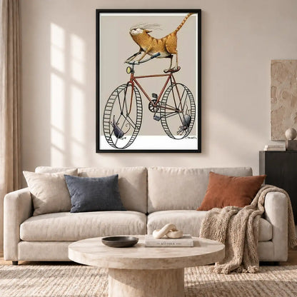 Dog Balancing on Vintage Bicycle Wall Art 2