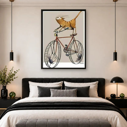 Dog Balancing on Vintage Bicycle Wall Art 4