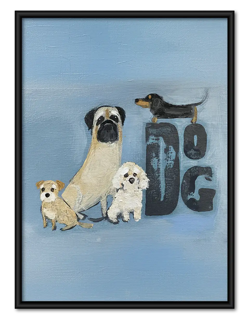 Dog Family Spelling DOG Wall Art 1