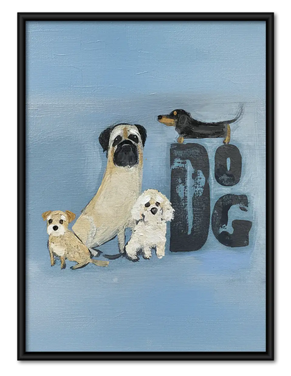 Dog Family Spelling DOG Wall Art