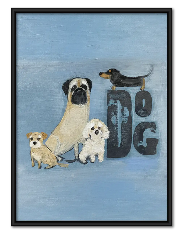 Dog Family Spelling DOG Wall Art