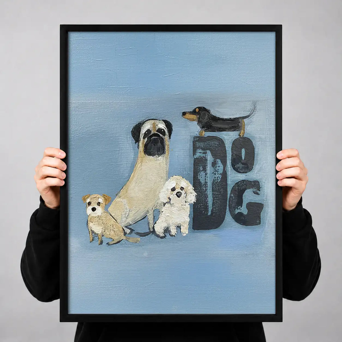 Dog Family Spelling DOG Wall Art 3