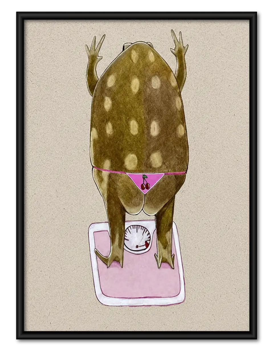 Dog Peeking into Food Bowl Wall Art 1