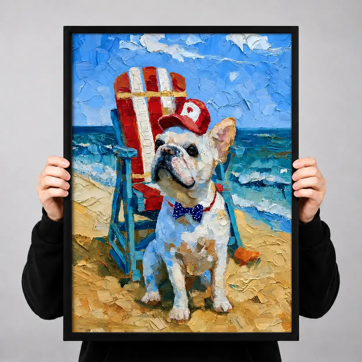Dog Ready for Beach Surfing Wall Art 3