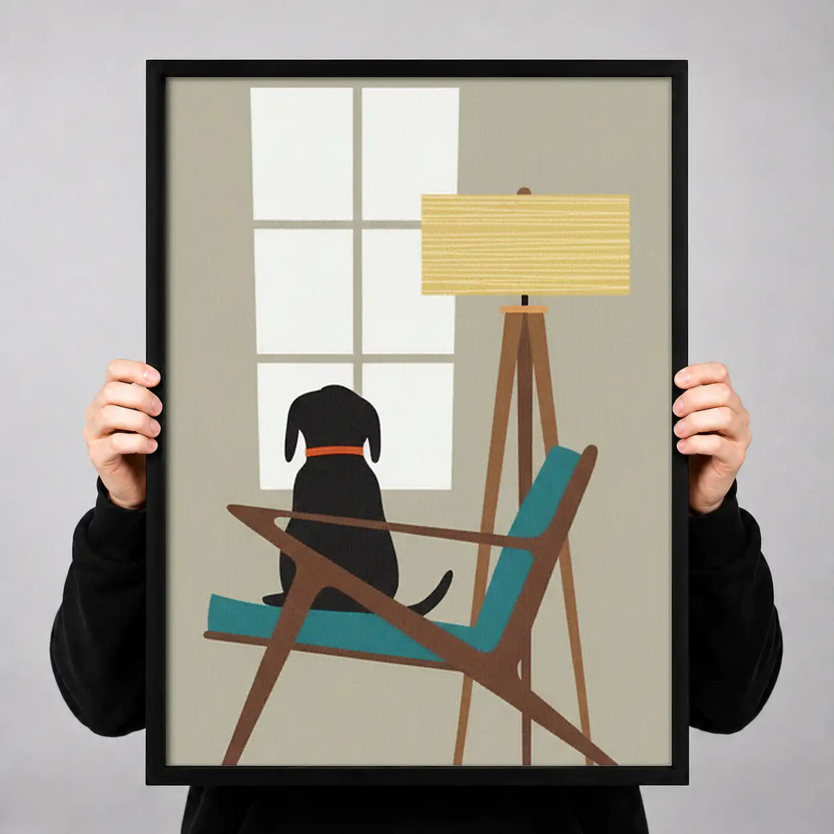 Dog Resting in Modern Chair Wall Art 3