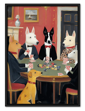 Dogs Playing Poker Party Wall Art
