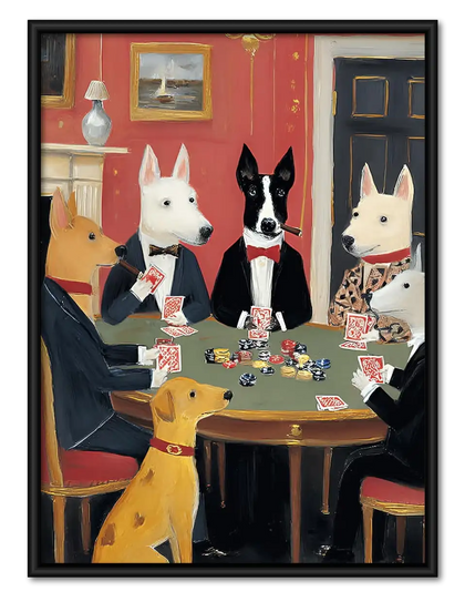 Dogs Playing Poker Party Wall Art