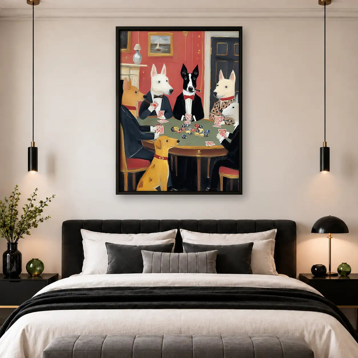 Dogs Playing Poker Party Wall Art 4