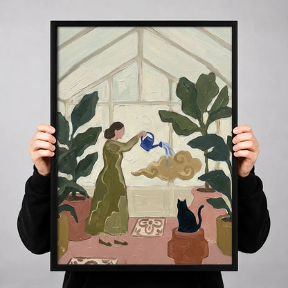 Dogs Relaxing in Plant Room Wall Art 3