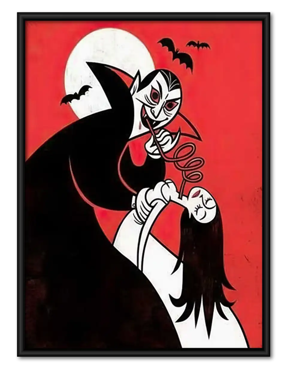 Dramatic Vampire Cat Wall Art 1