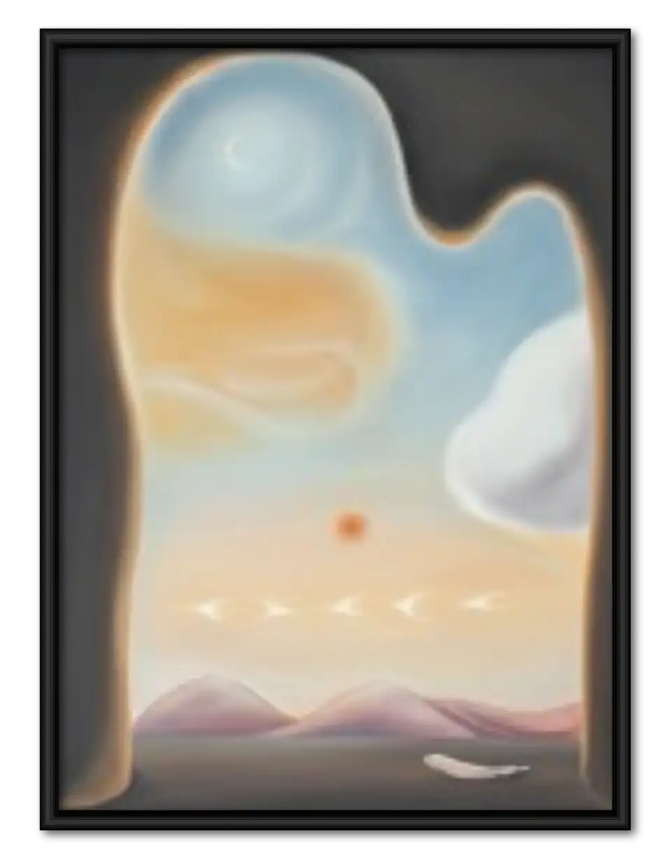 Dreamy Pastel Orb Landscape Wall Art 1