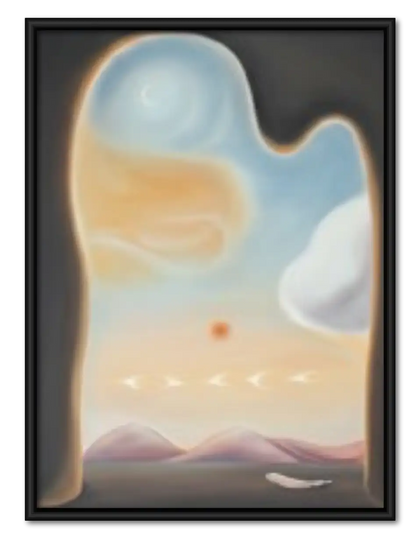Dreamy Pastel Orb Landscape Wall Art