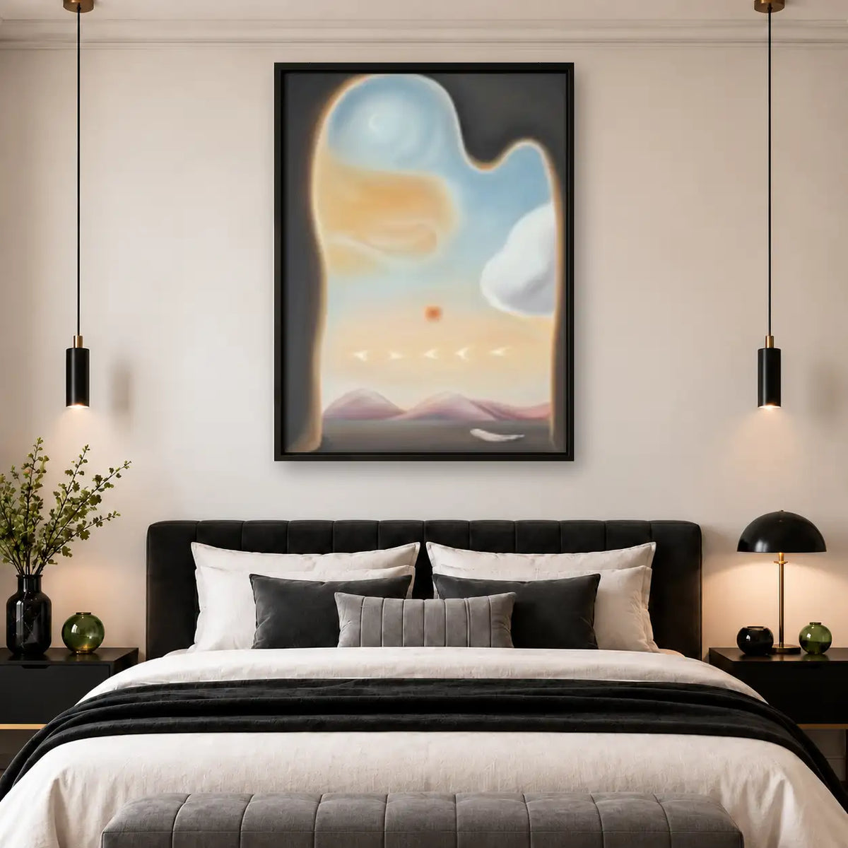 Dreamy Pastel Orb Landscape Wall Art 4