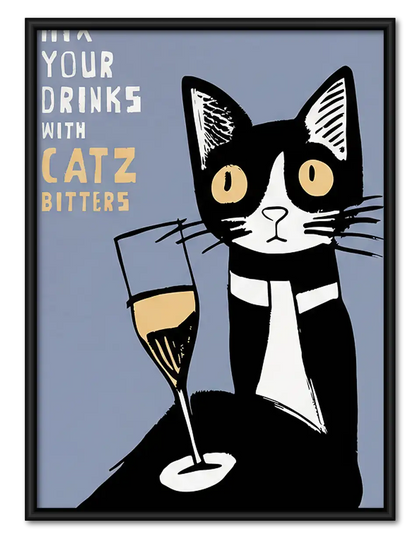 Drinks with Cat Bitters Wall Art